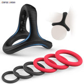 Silicone Cock/Penis Rings Set with 7 Different Sizes
